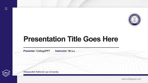 Hidayatullah National Law University Thesis Proposal/Graduation Defense PPT Template