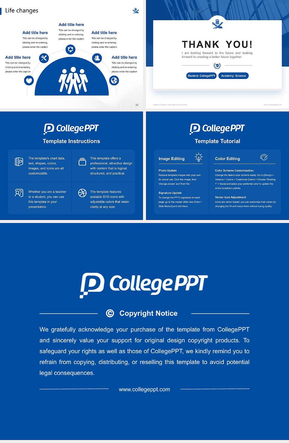Higashi Nippon International University National Scholarship Defense PPT Template4:3 ratio PPT effect preview image4