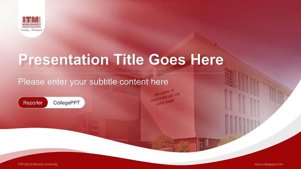 ITM (SLS) Baroda University Lecture Sharing and Networking Event PPT Template16:9 ratio PPT effect preview image