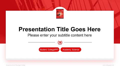 Acupuncture and Massage College National Scholarship Defense PPT Template