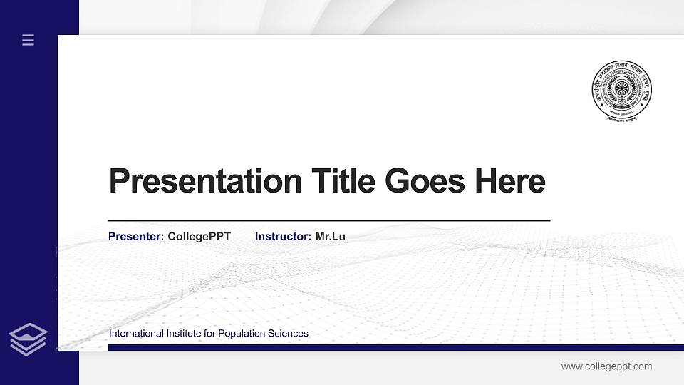 International Institute for Population Sciences Thesis Proposal/Graduation Defense PPT Template16:9 ratio PPT effect preview image