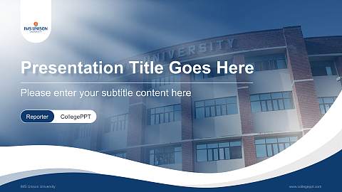 IMS Unison University Lecture Sharing and Networking Event PPT Template