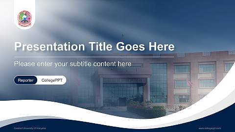 Central University of Haryana Lecture Sharing and Networking Event PPT Template