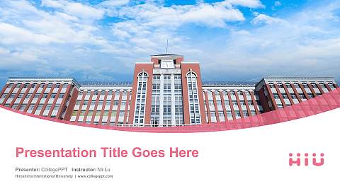 Hiroshima International University Course/Courseware Creation PPT Template