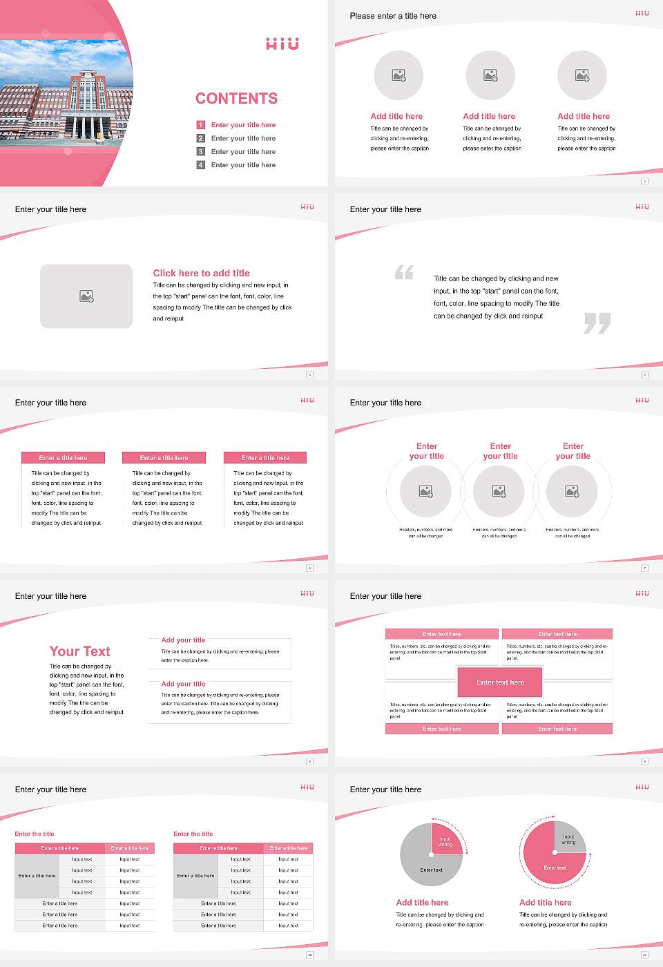 Hiroshima International University Course/Courseware Creation PPT Template16:9 ratio PPT effect preview image2