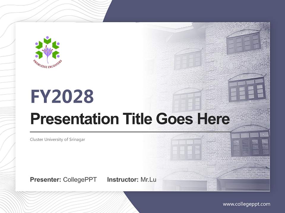 Cluster University of Srinagar Academic Presentation/Research Findings Report PPT Template4:3 ratio PPT effect preview image5