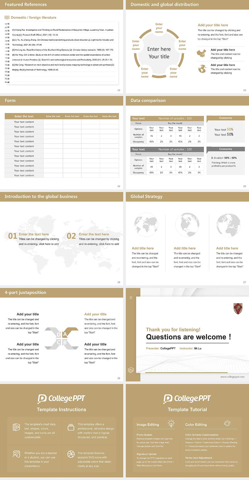 Anderson University Thesis Proposal/Graduation Defense PPT Template4:3 ratio PPT effect preview image4