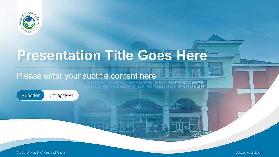 Central University of Himachal Pradesh Lecture Sharing and Networking Event PPT Template16:9 ratio PPT effect preview image