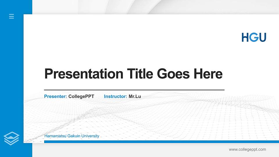 Hamamatsu Gakuin University Thesis Proposal/Graduation Defense PPT Template16:9 ratio PPT effect preview image