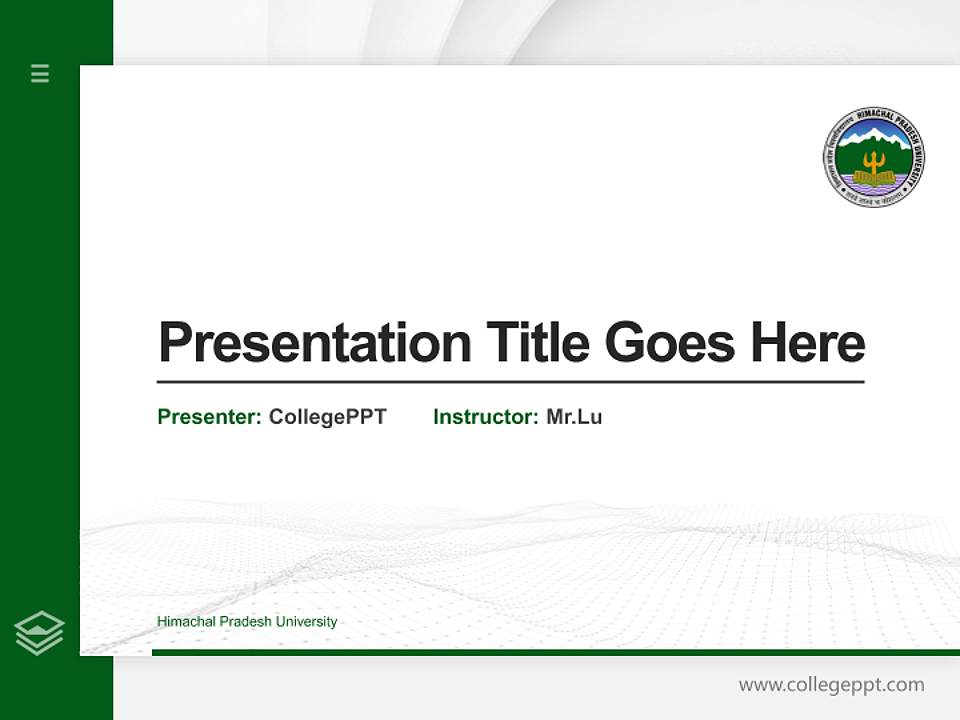 Himachal Pradesh University Thesis Proposal/Graduation Defense PPT Template4:3 ratio PPT effect preview image5