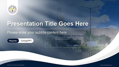 Central University of Karnataka Lecture Sharing and Networking Event PPT Template