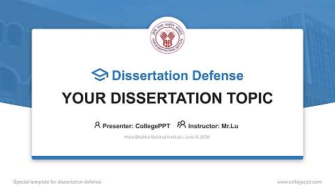 Homi Bhabha National Institute Graduation Thesis Defense PPT Template