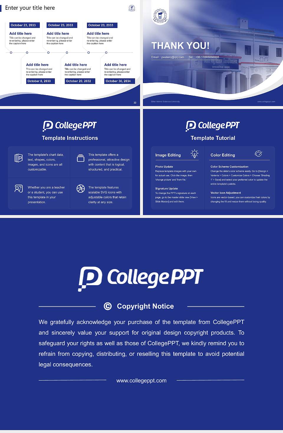 Bihar Animal Sciences University Lecture Sharing and Networking Event PPT Template4:3 ratio PPT effect preview image4
