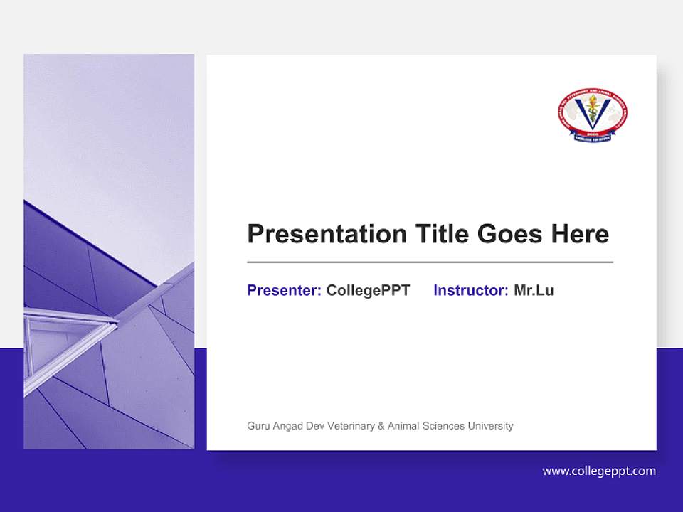 Guru Angad Dev Veterinary & Animal Sciences University General Purpose PPT Template4:3 ratio PPT effect preview image6