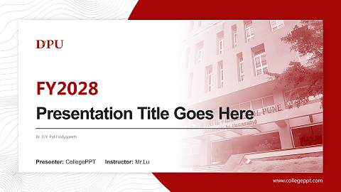 Dr. D.Y. Patil Vidyapeeth Academic Presentation/Research Findings Report PPT Template