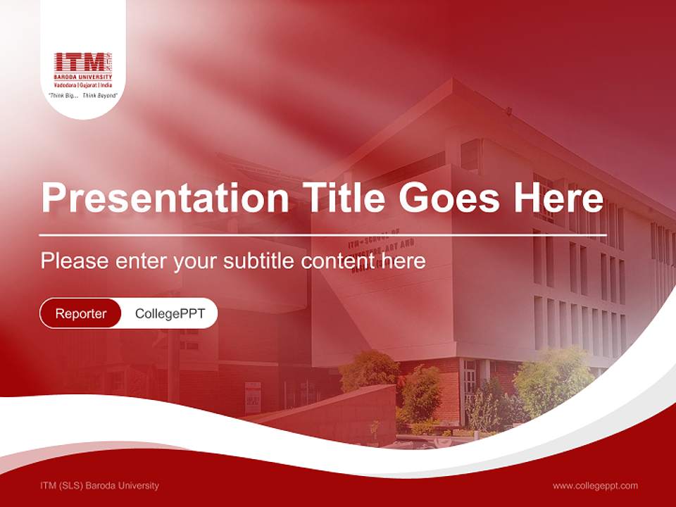 ITM (SLS) Baroda University Lecture Sharing and Networking Event PPT Template4:3 ratio PPT effect preview image4