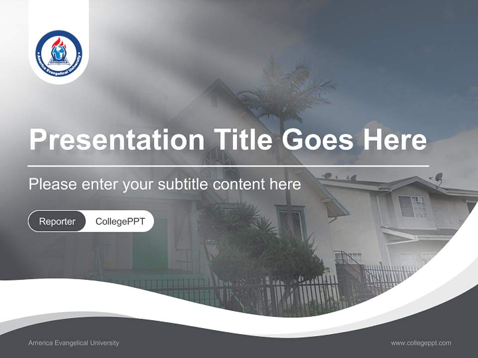 America Evangelical University Lecture Sharing and Networking Event PPT Template4:3 ratio PPT effect preview image4