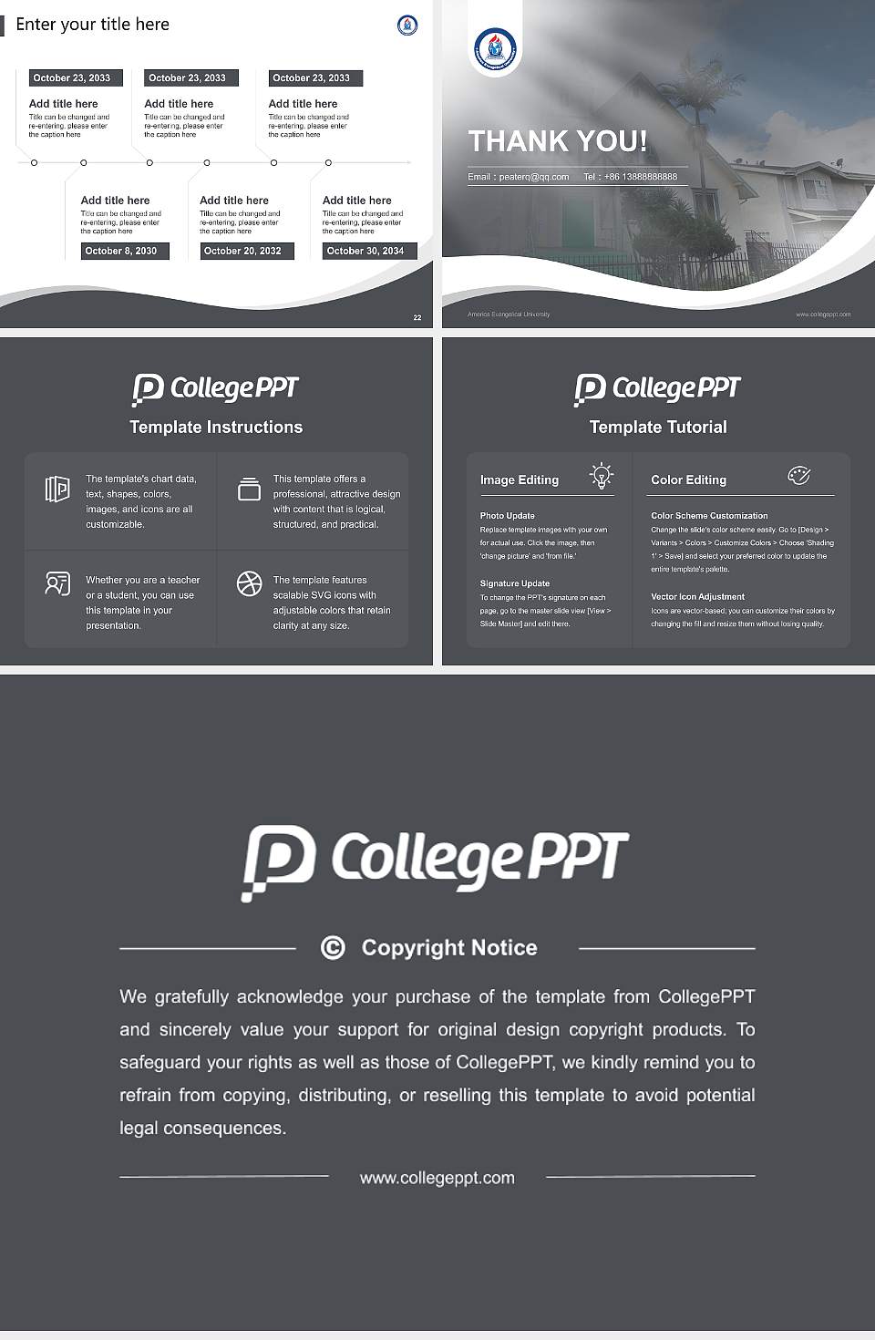 America Evangelical University Lecture Sharing and Networking Event PPT Template4:3 ratio PPT effect preview image4