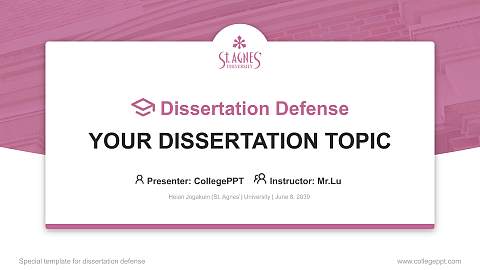 Heian Jogakuin (St. Agnes’) University Graduation Thesis Defense PPT Template