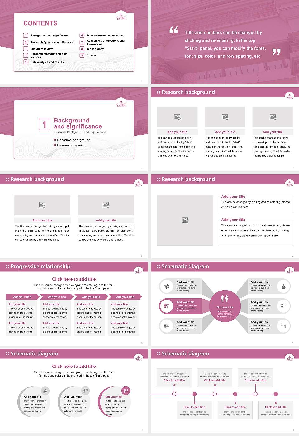 Heian Jogakuin (St. Agnes’) University Graduation Thesis Defense PPT Template16:9 ratio PPT effect preview image2
