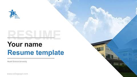 Health Science University Resume PPT Template