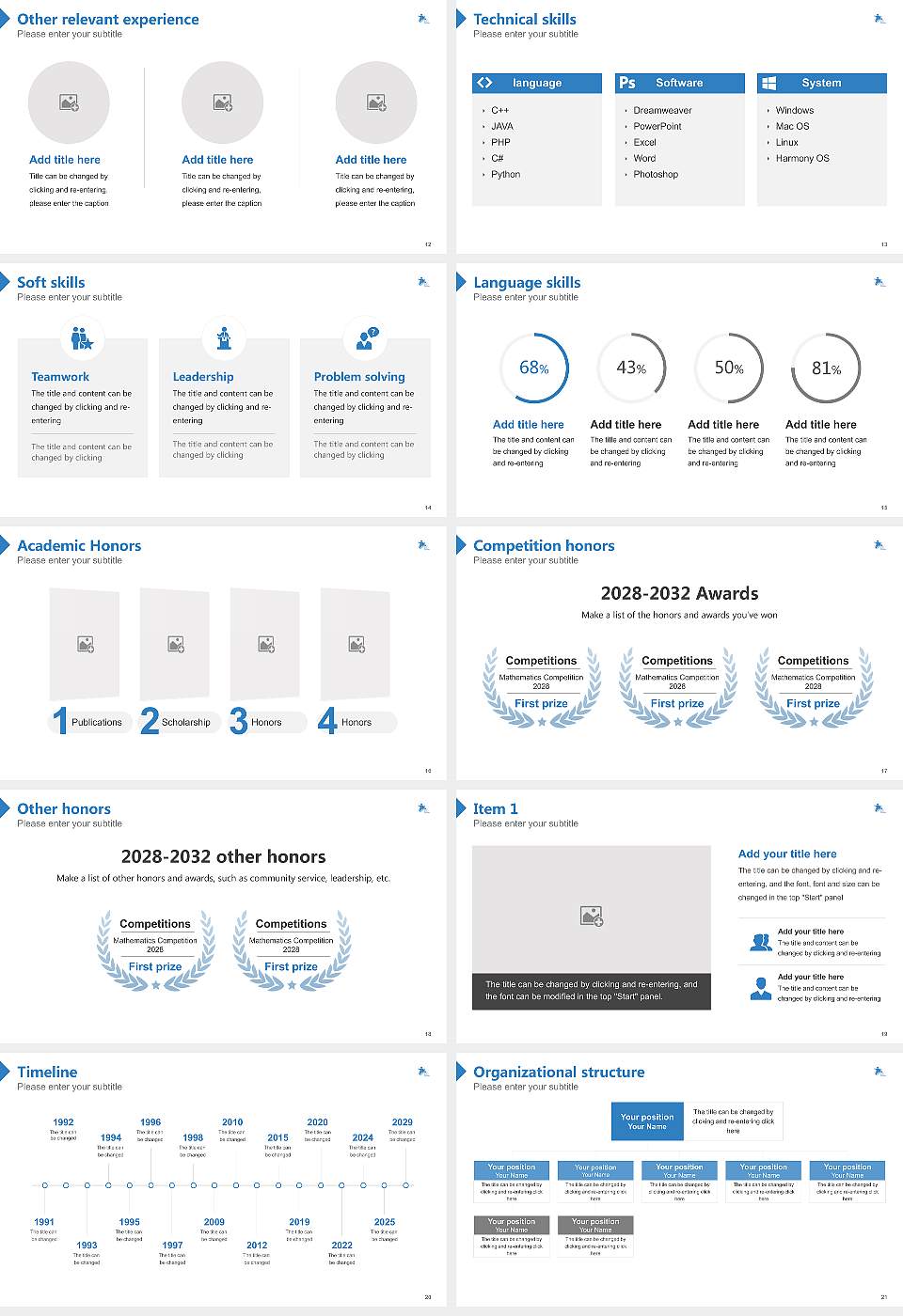 Health Science University Resume PPT Template16:9 ratio PPT effect preview image3