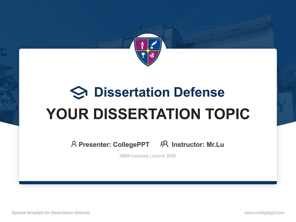 ISBM University Graduation Thesis Defense PPT Template4:3 ratio PPT effect preview image7