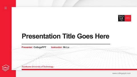 Swinburne University of Technology Thesis Proposal/Graduation Defense PPT Template