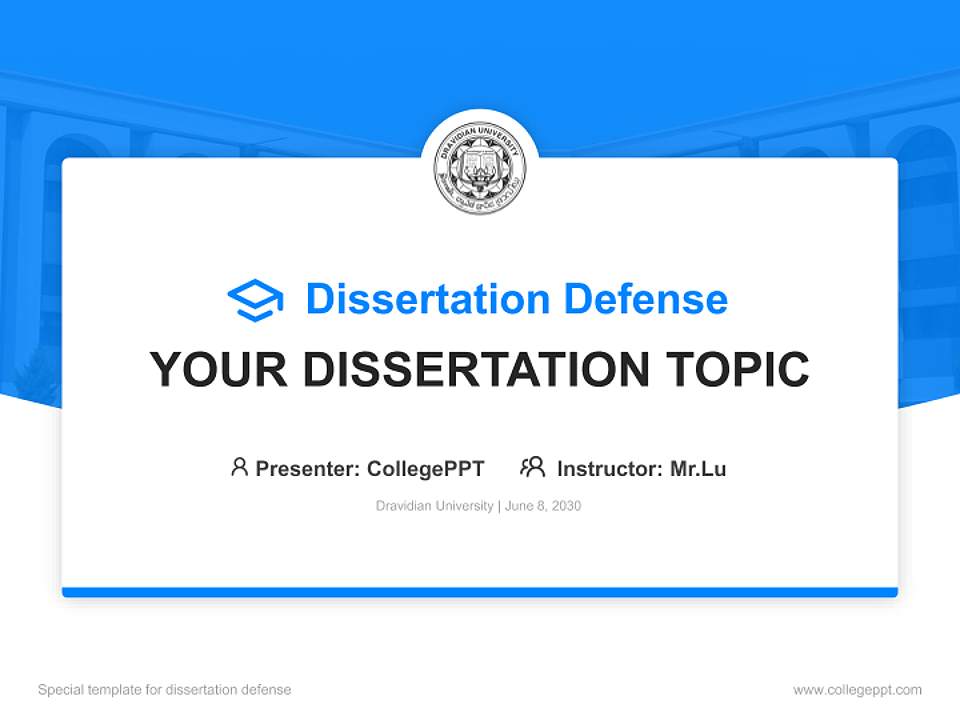 Dravidian University Graduation Thesis Defense PPT Template4:3 ratio PPT effect preview image7