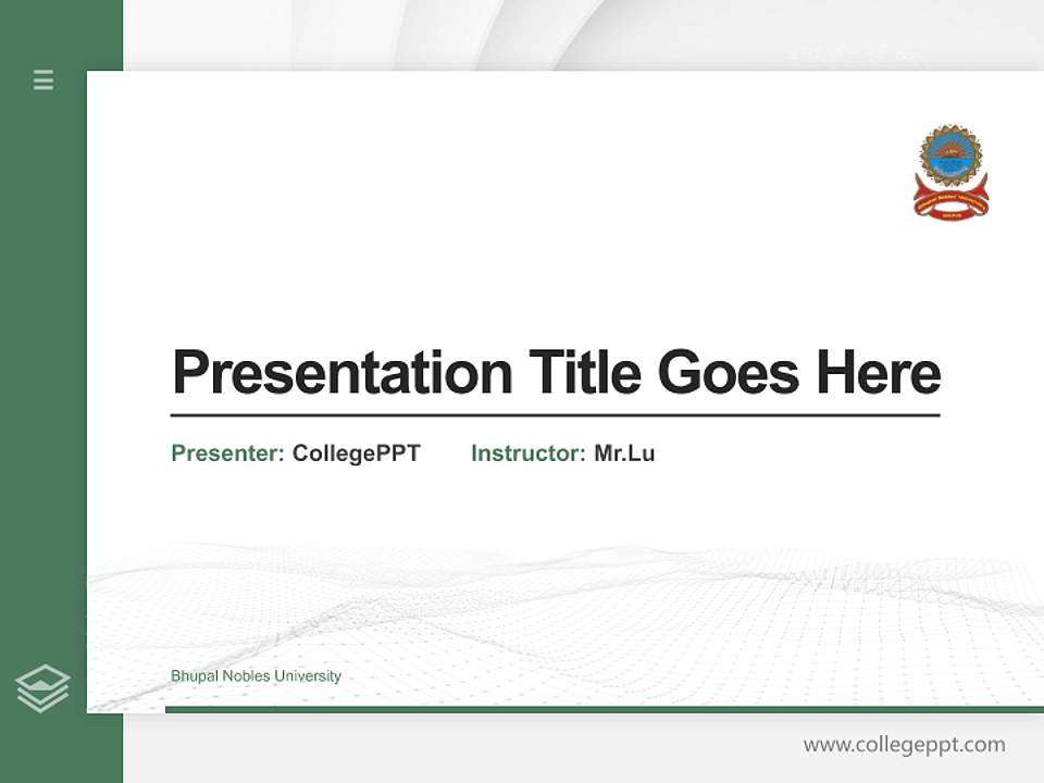 Bhupal Nobles University Thesis Proposal/Graduation Defense PPT Template4:3 ratio PPT effect preview image5