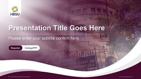 Dr. Homi Bhabha State University Lecture Sharing and Networking Event PPT Template