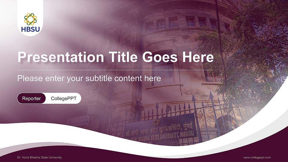 Dr. Homi Bhabha State University Lecture Sharing and Networking Event PPT Template16:9 ratio PPT effect preview image
