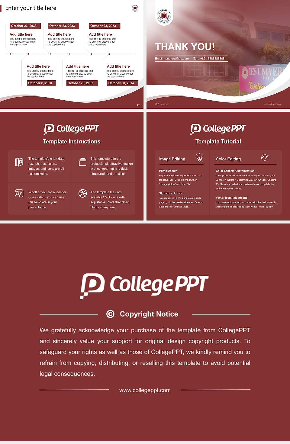 I.E.S University Lecture Sharing and Networking Event PPT Template4:3 ratio PPT effect preview image4