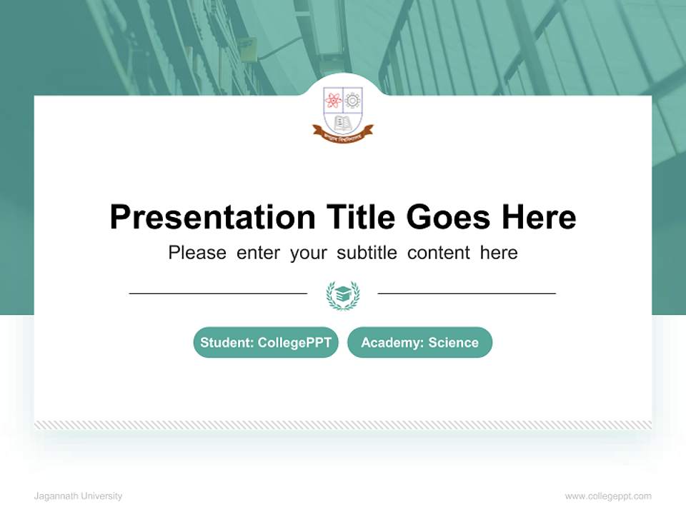 Jagannath University National Scholarship Defense PPT Template4:3 ratio PPT effect preview image4