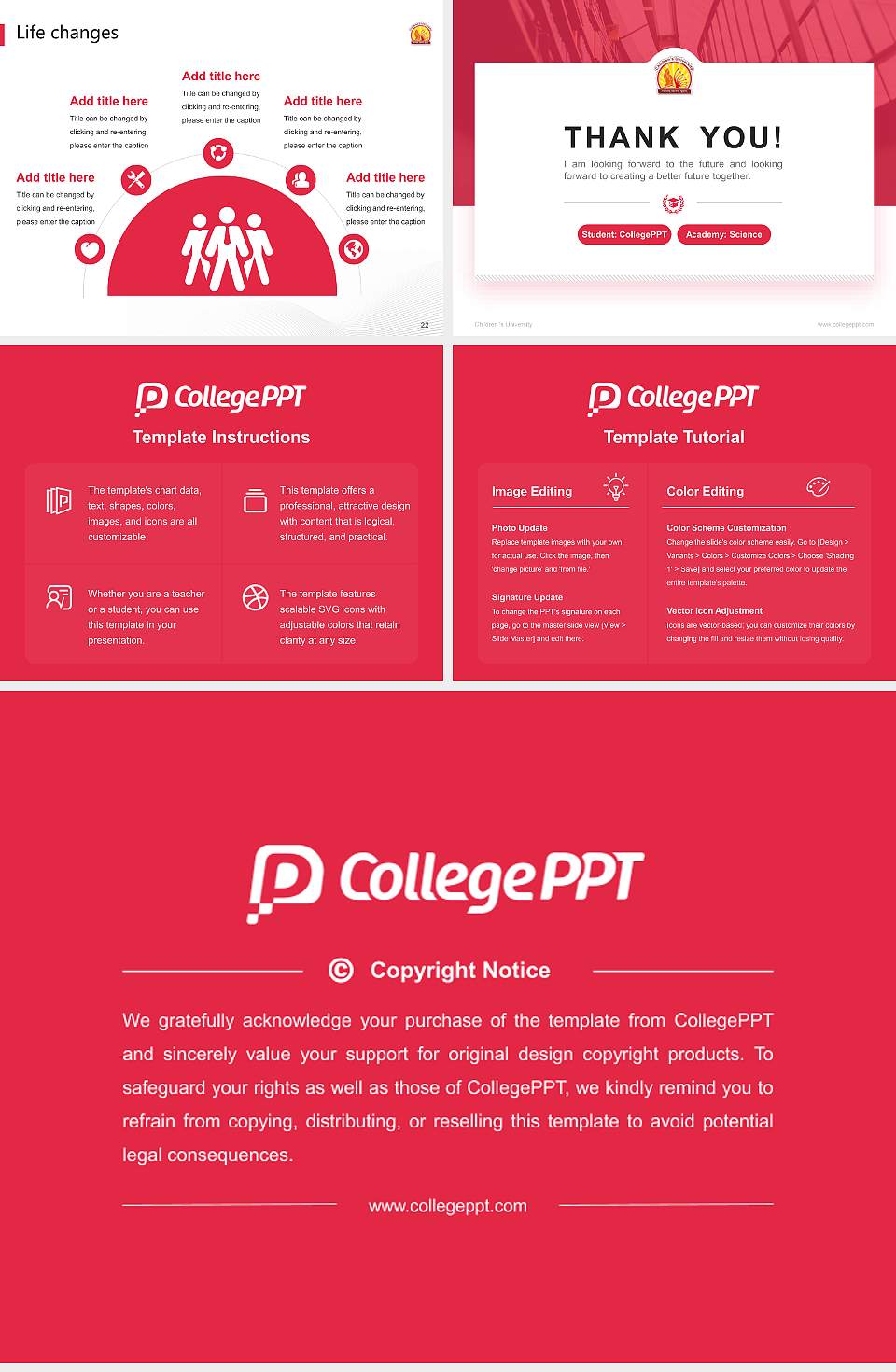 Children ‘s University National Scholarship Defense PPT Template4:3 ratio PPT effect preview image4
