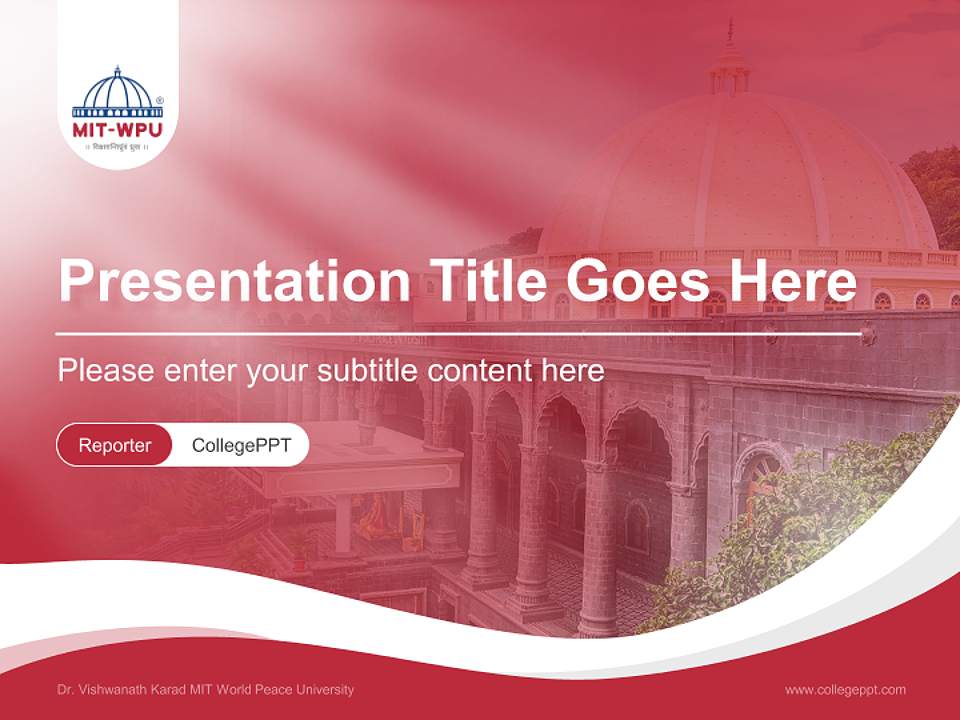 Dr. Vishwanath Karad MIT World Peace University Lecture Sharing and Networking Event PPT Template4:3 ratio PPT effect preview image4