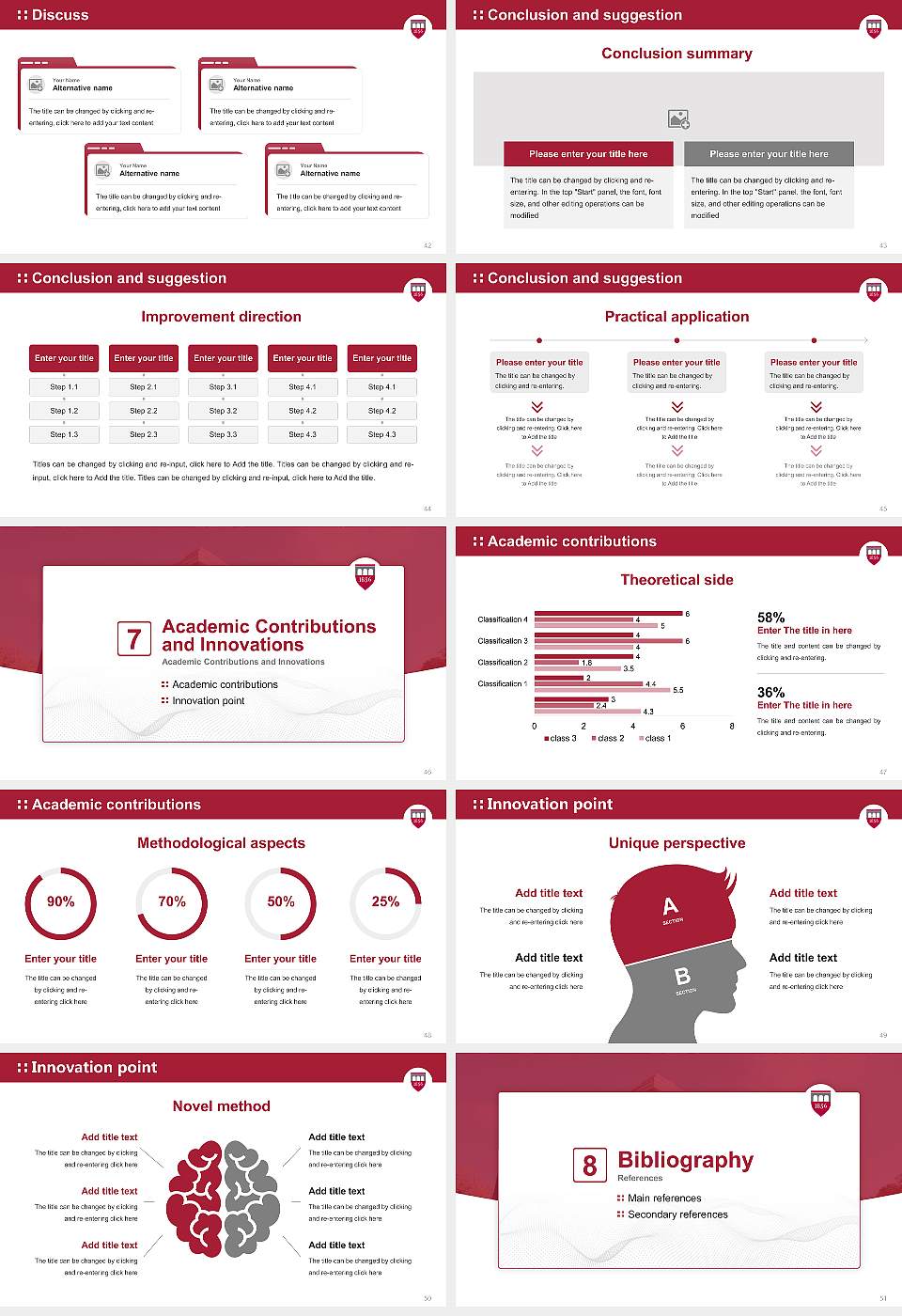 Albright College Graduation Thesis Defense PPT Template16:9 ratio PPT effect preview image6