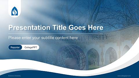 Andrews University Lecture Sharing and Networking Event PPT Template