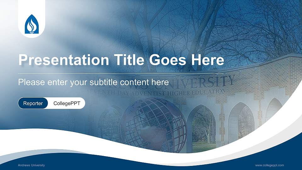 Andrews University Lecture Sharing and Networking Event PPT Template16:9 ratio PPT effect preview image