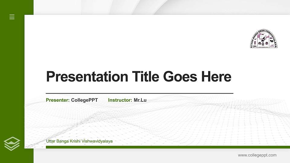 Uttar Banga Krishi Vishwavidyalaya Thesis Proposal/Graduation Defense PPT Template16:9 ratio PPT effect preview image
