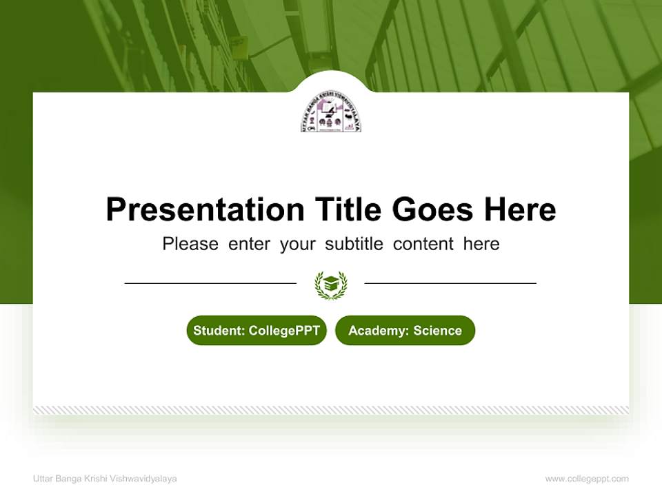 Uttar Banga Krishi Vishwavidyalaya National Scholarship Defense PPT Template4:3 ratio PPT effect preview image4