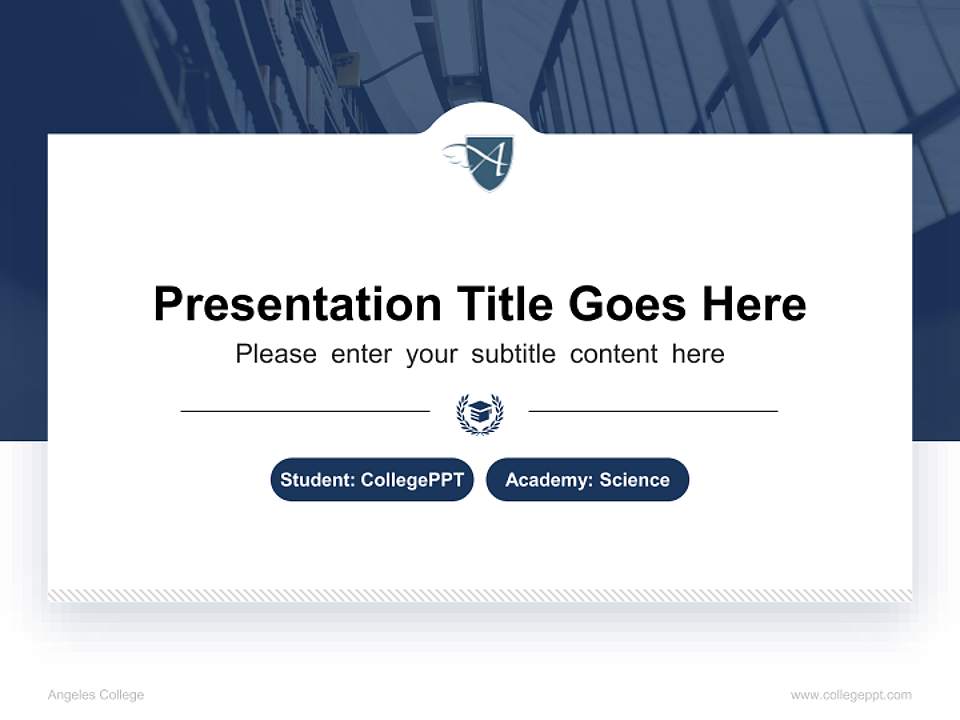 Angeles College National Scholarship Defense PPT Template4:3 ratio PPT effect preview image4