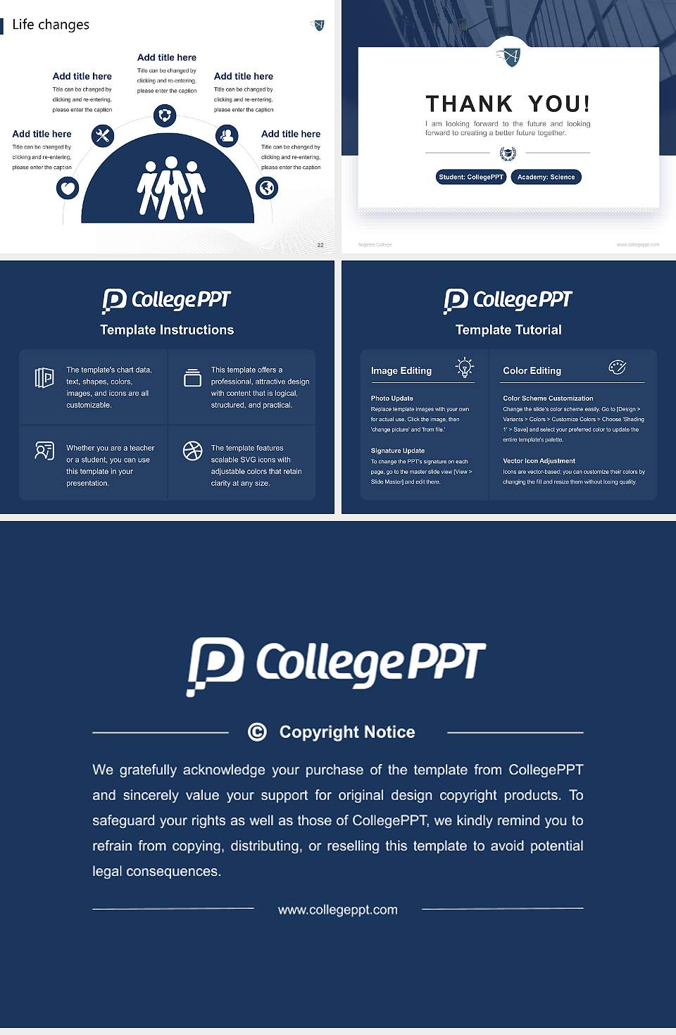 Angeles College National Scholarship Defense PPT Template4:3 ratio PPT effect preview image4