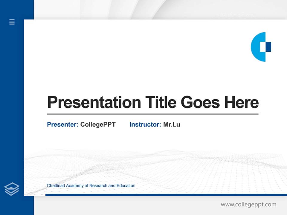 Chettinad Academy of Research and Education Thesis Proposal/Graduation Defense PPT Template4:3 ratio PPT effect preview image5