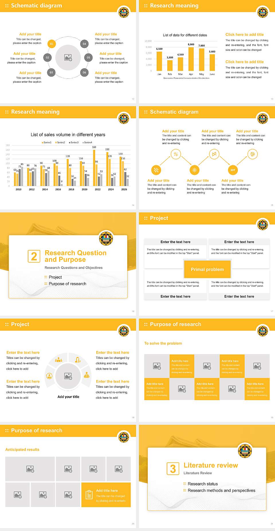 Joong-ang Sangha University Graduation Thesis Defense PPT Template4:3 ratio PPT effect preview image3