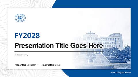 Dankook University Academic Presentation/Research Findings Report PPT Template
