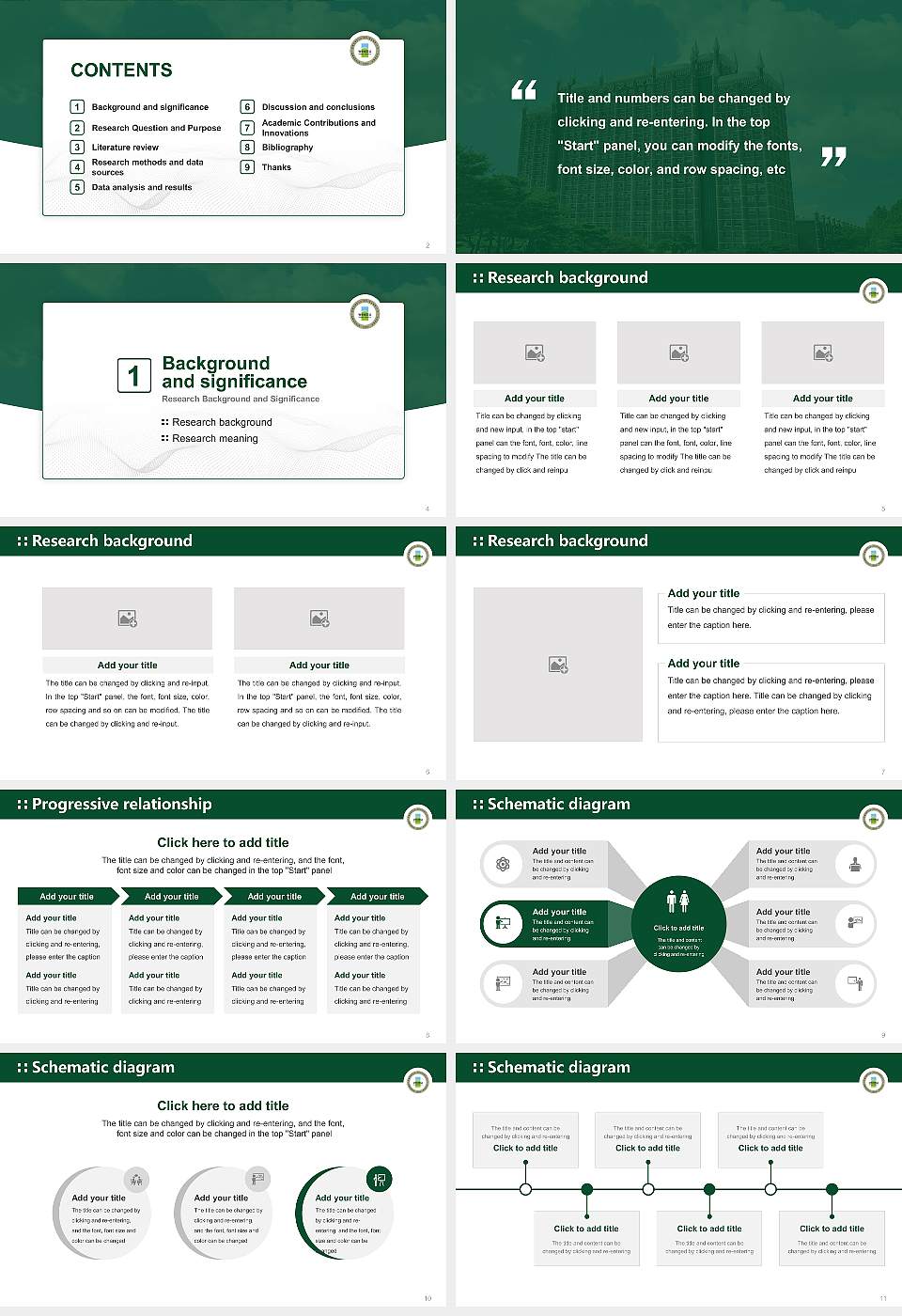 Gwangju University Graduation Thesis Defense PPT Template16:9 ratio PPT effect preview image2