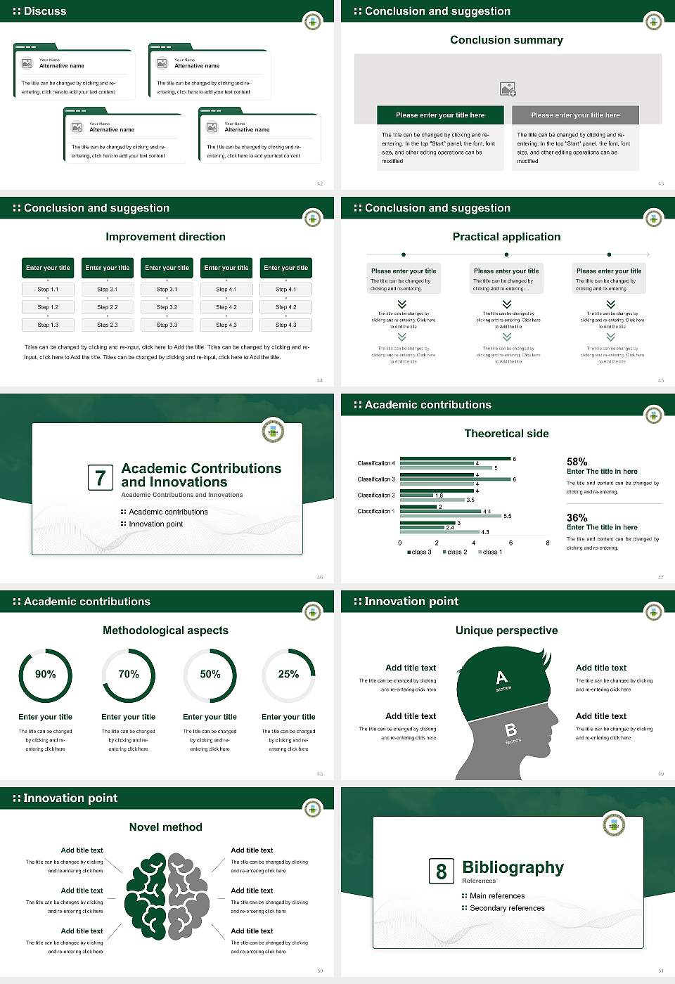 Gwangju University Graduation Thesis Defense PPT Template16:9 ratio PPT effect preview image6