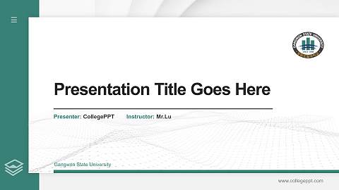 Gangwon State University Thesis Proposal/Graduation Defense PPT Template