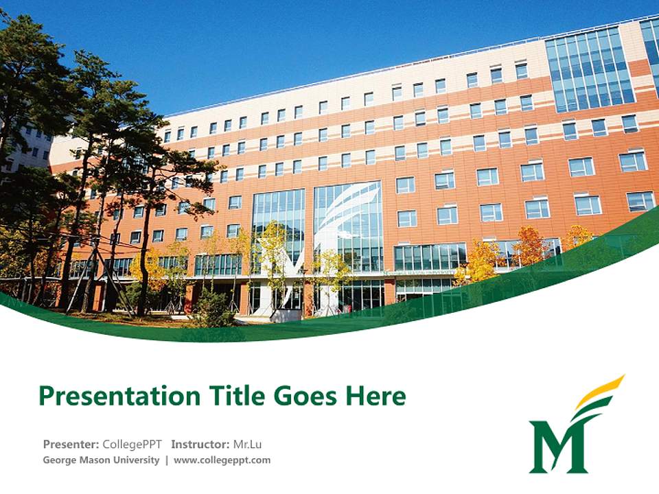 George Mason University Course/Courseware Creation PPT Template4:3 ratio PPT effect preview image5